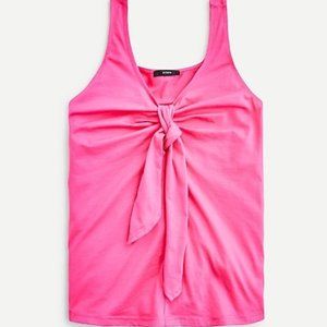 NWT J. Crew Tie Front Tank Top Pink Size Small